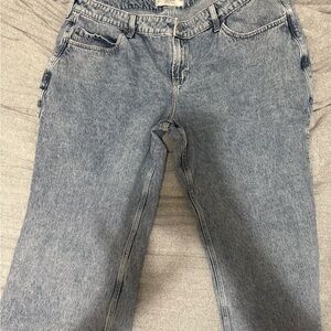 Hollister Light Blue Low-Rise Baggy Jeans